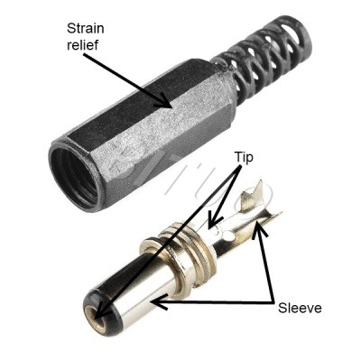 Sleeve diameter is most commonly either 5.5mm or 3.5mm.