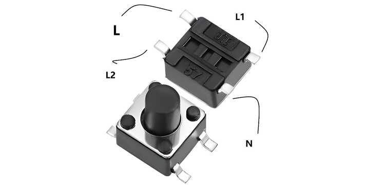 10pcs 13-02-0036 2-Pin Micro Tactile Touch Switches 6x6x7mm For Mouse/PCB – New