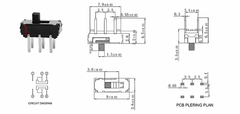 Slide Switches Control Circuits