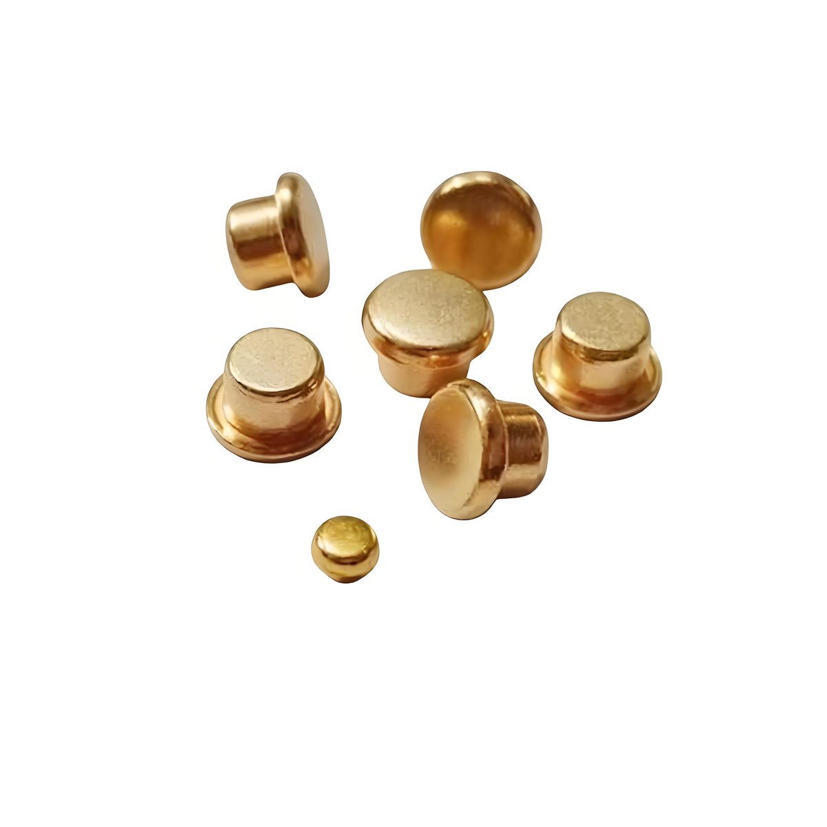 Close-up of gold-plated and silver switch contact surfaces