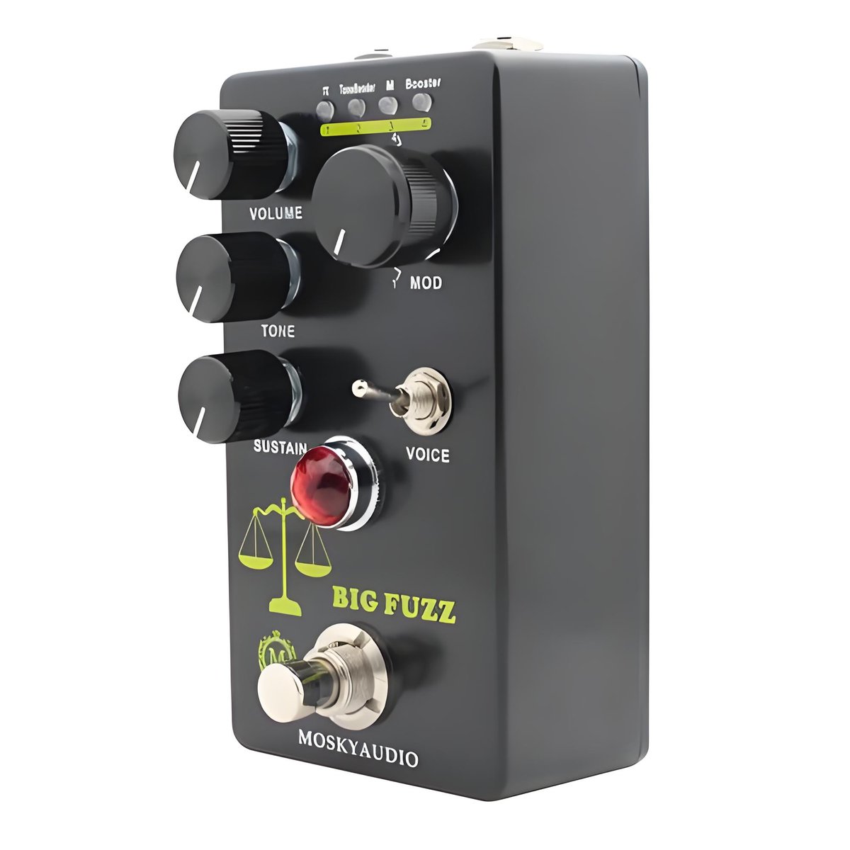 Daisy-chain cable connecting multiple guitar pedals to one adapter